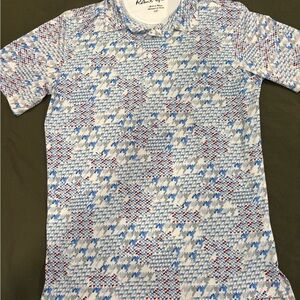 Robert Graham Blue and Gray Geometric Shirt